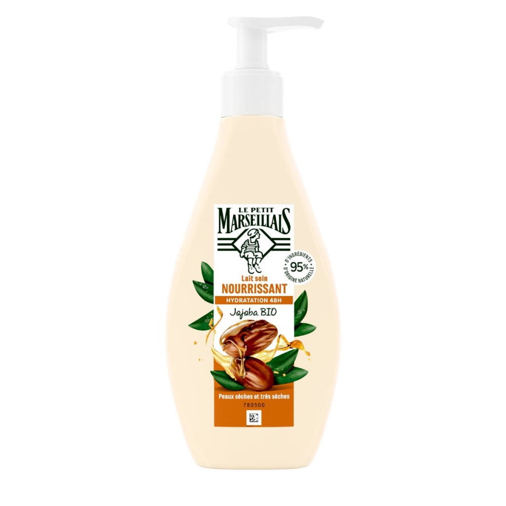 Le Petit Marseillais – Lait Soin Nourrissant au Jojoba Bio (Hydratation 48h)