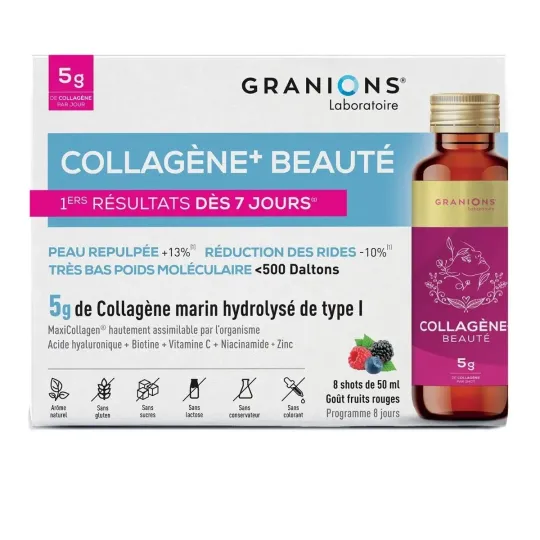 Granions Collagène+ Beauté – Cure Anti-Âge (8 shots de 50 ml)